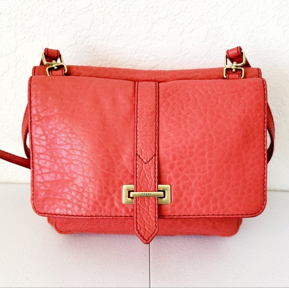 Fossil RARE Lamb Leather Shoulder Bag - Picture 1 of 16